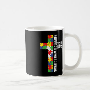 Caneca De Café Autismo Sensibilização Jesus Cristo Quebra-cabeça