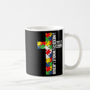 Caneca De Café Autismo Sensibilização Jesus Cristo Quebra-cabeça
