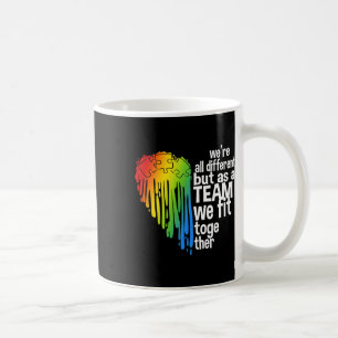 Caneca De Café Autismo Sensibilização para o Autismo do Coração