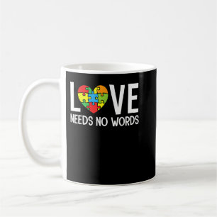 Caneca De Café Autismo Sensibilização Professora Camisa Amor Não