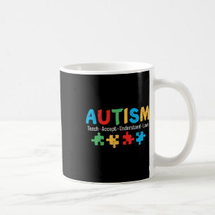 Caneca De Café Autismo Sensibilização Professora Quebra-cabeça de