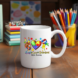 Caneca De Café Autismo Sensibilização Quebra-cabeça da Paz Mug