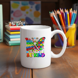 Caneca De Café Autismo Sensibilização Seja Bonita Mug