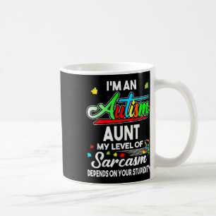 Caneca De Café Autismo Sensibilização Sou Uma Tia Autismo Camisa
