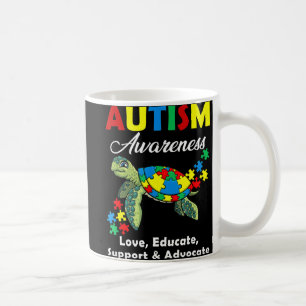 Caneca De Café Autismo Sensibilização Tartarugas Quebra-cabeça Mã