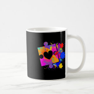 Caneca De Café Autismo Sensibilização Tie Dye Quebra-cabeça Piece
