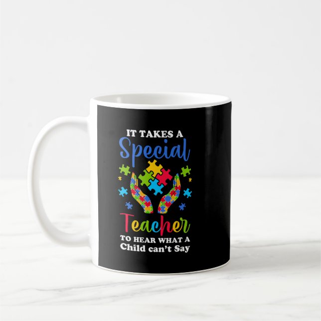 Caneca De Café Autismo Sensibilizador Camisa É Preciso Um Especia (Esquerda)