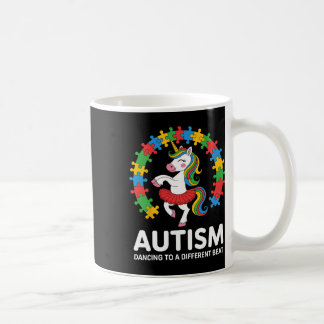 Caneca De Café Autismo Unicórnio Dançando Diferentes Capacidades 