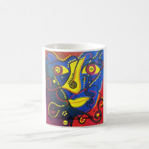 Caneca De Café Auto abstrato Portrait1