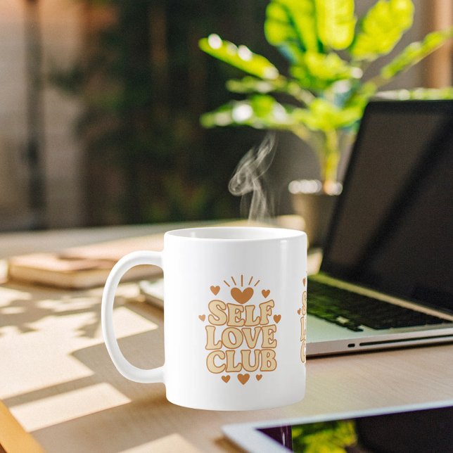 Caneca De Café Auto Love Club orange retro humor (Criador carregado)