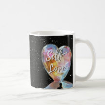 Autoamor Galáxia Coração Unisex Mug