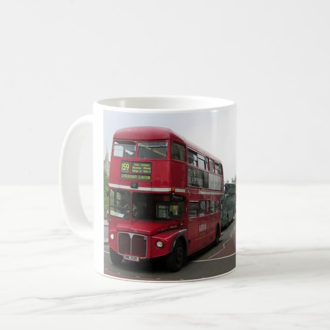 Caneca De Café Autocarro de dois andares de Londres (Frente Esquerda)