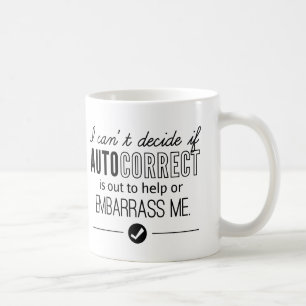 Caneca De Café Autocorrect estorva-me preto do humor