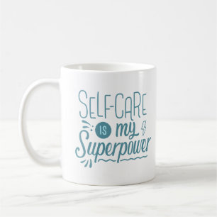 CANECA DE CAFÉ AUTOCUIDADO É MINHA SUPERPOTÊNCIA