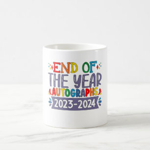 Caneca De Café Autógrafos de Fim de Ano 2024 Último Dia de Escola