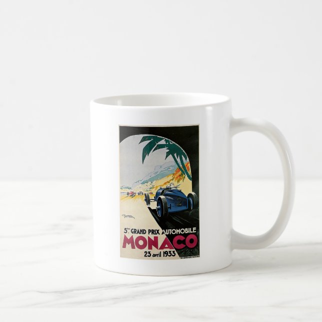 Caneca De Café Automóvel grande de Monaco Prix (Direita)