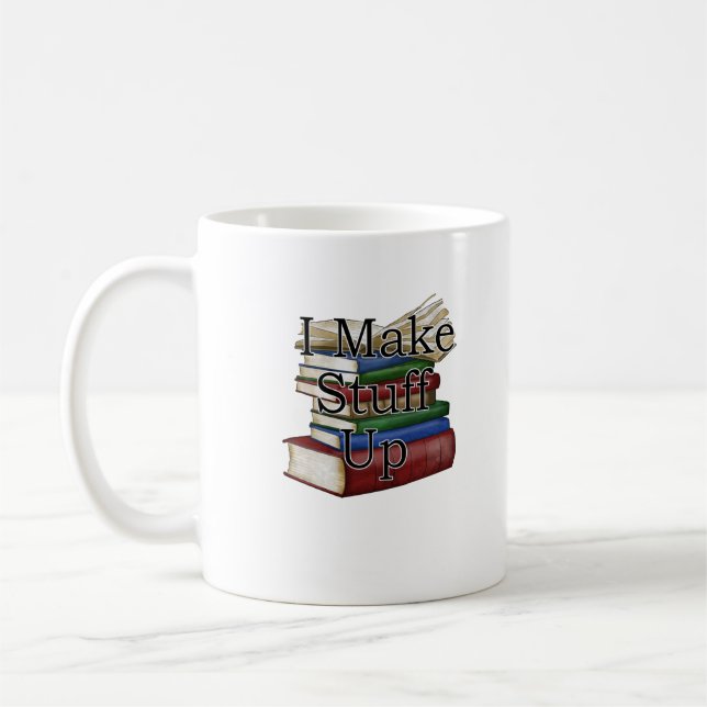 Caneca De Café Autor Engraçado Escrevendo Escrevo Livros (Esquerda)