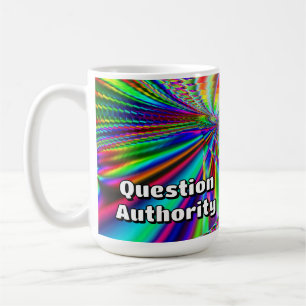 Caneca De Café Autoridade de Pergunta (você pode alterar as palav