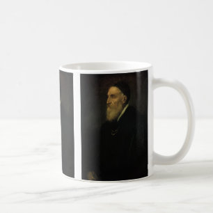 Caneca De Café Autorretrato de Titian, Arte Renascentista Vintage