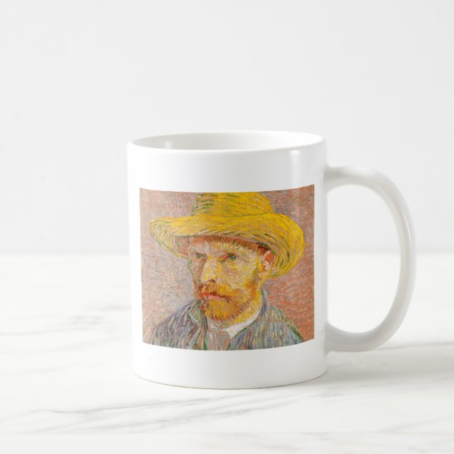 Caneca De Café Autorretrato impressionista de Vincent Van Gogh pi (Direita)