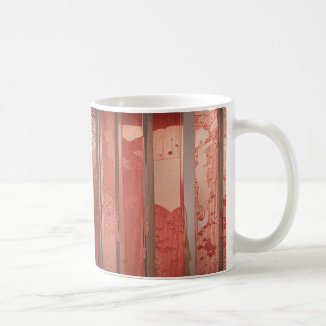 Caneca De Café Autumn Bamboo Fence Mug - Japanese Elegance (Direita)
