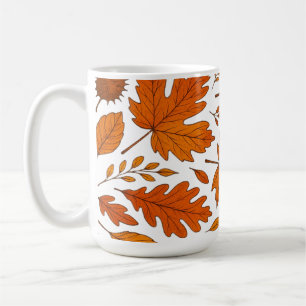 Caneca De Café Autumn Botanic - Folhas de outono