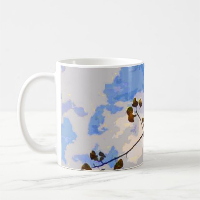 Caneca De Café Autumn Branches Abstrato Mug (Esquerda)