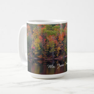 Caneca De Café Autumn Deixa Cena de Cores de Cores de Coffee Mug