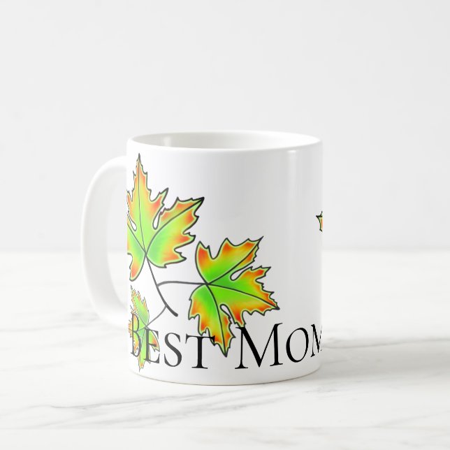 Caneca De Café Autumn deixa elegante a melhor mãe botânica do out (Frente Esquerda)