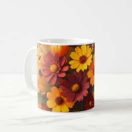 Caneca De Café Autumn Floral Fusion
