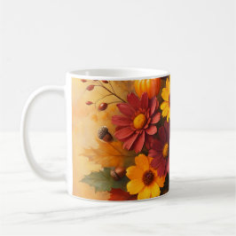 Caneca De Café Autumn Floral Fusion
