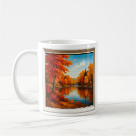 Caneca De Café Autumn Forest Reflections