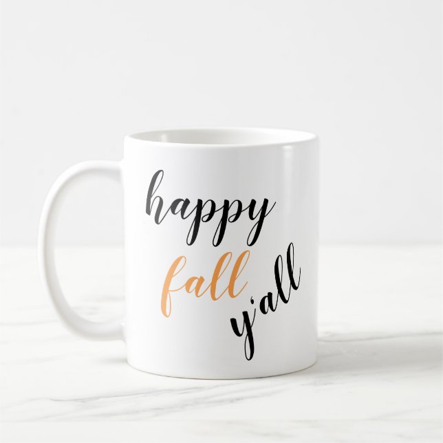 Caneca De Café Autumn Happy Fall Y - Trendy (Esquerda)
