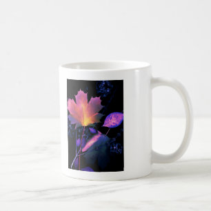 Caneca De Café Autumn Leaves em Neon
