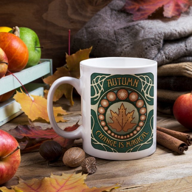 Caneca De Café Autumn Magic Vintage Style Mug (Criador carregado)