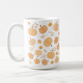 Caneca De Café Autumn Pumpkin e Folha de Folha