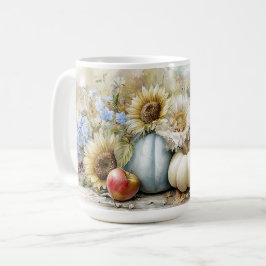 Caneca De Café Autumn Pumpkin Floral