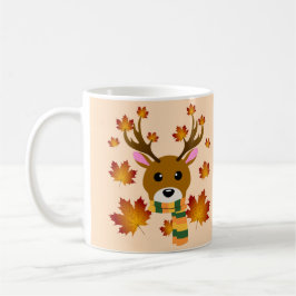 Caneca De Café Autumn Scarf Deer Mapaves