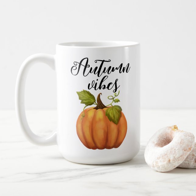 Caneca De Café Autumn Vibes (Com Donut)
