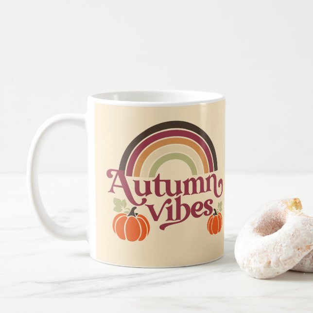 Caneca De Café Autumn Vibes (Com Donut)