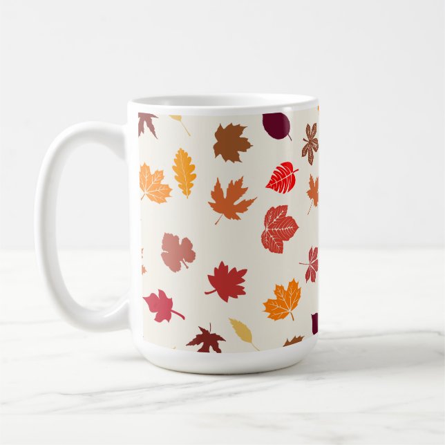 Caneca De Café Autumn Vibes Cai Folhas (Esquerda)