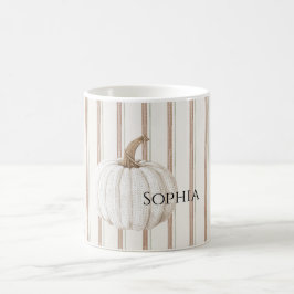 Caneca De Café Autumn White Knit Pumpkin