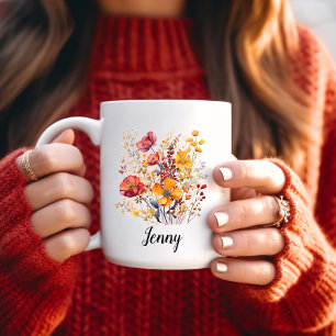 Caneca De Café Autumn Wildflower Mug