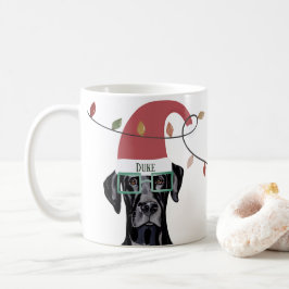 Caneca De Café Auxiliar das Luzes de Natal do Cão Leal