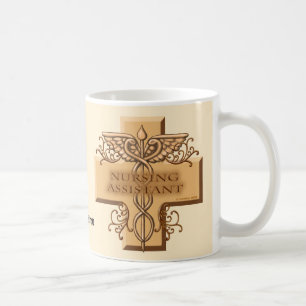 Caneca De Café Auxiliar de Enfermagem Caduceu