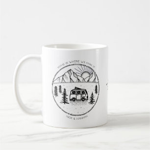Caneca De Café Avaliação do Ano de Viagem Personalizada de Van