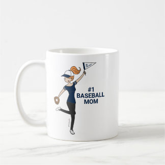 Caneca De Café Avatar Personalizado #1 Baseball Mãe Coffee Mug