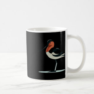 Caneca De Café Ave Avocet Estilizada Com Bico Longo E Plumagem El