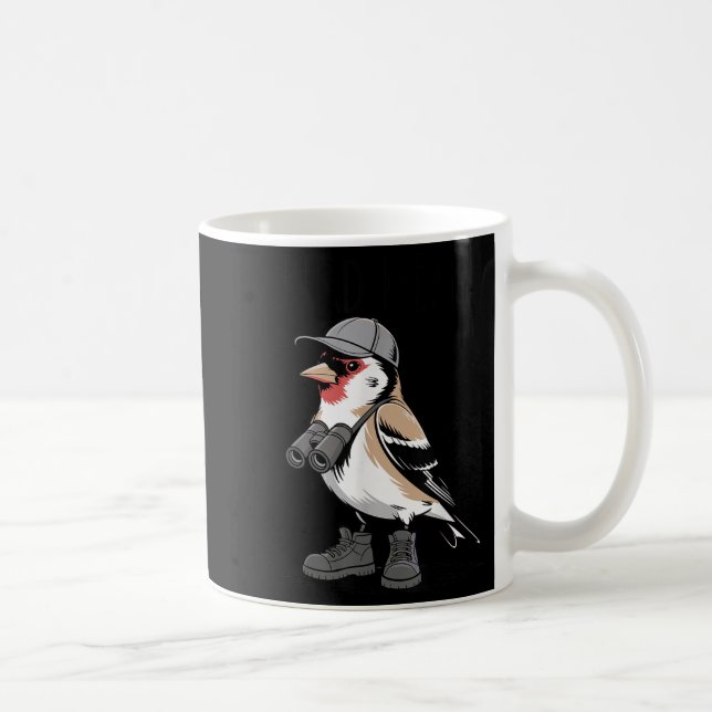 Caneca De Café Ave Engraçado De Nerd De Pássaro A Ver Para Observ (Direita)