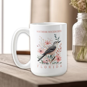 Caneca De Café Ave Estadual da Flórida Northern Mockingbird